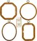 Faux Wood Embroidery Hoop Set – 4 Sizes with Including 16 Gold Needles